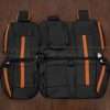 2015-2020 Ford F-150 Aftermarket leather seat interior kit - Black/Orange/Piazza Orange - Rear seat upholstery with armrest