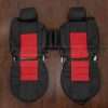 2004-2007 Hummer H2 3-Row leather seat interior kit - Black/Bright Red - Front seat upholstery with armrests