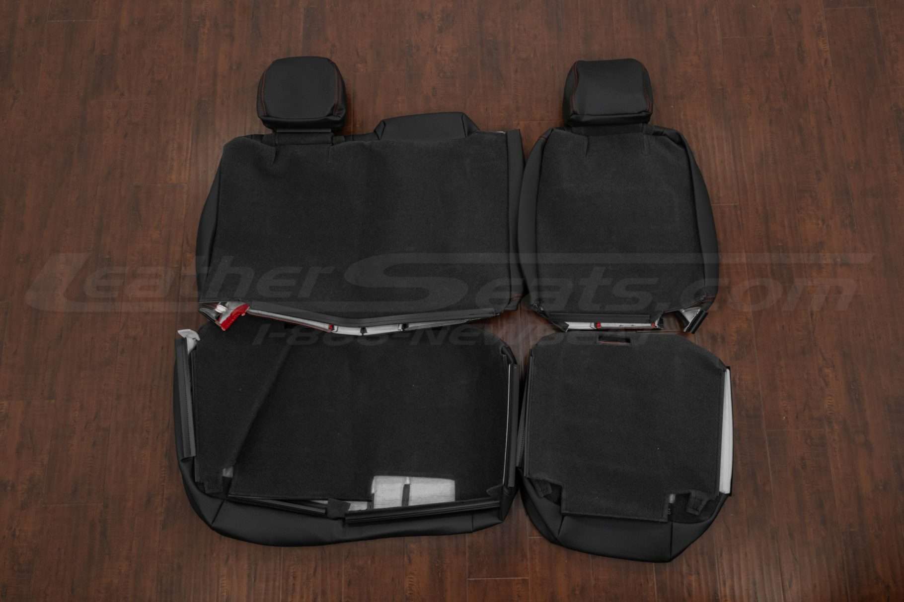 Middle Row leather upholstery flipped