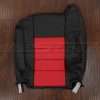 2004-2007 Hummer H2 leather backrest upholstery in black and bright red