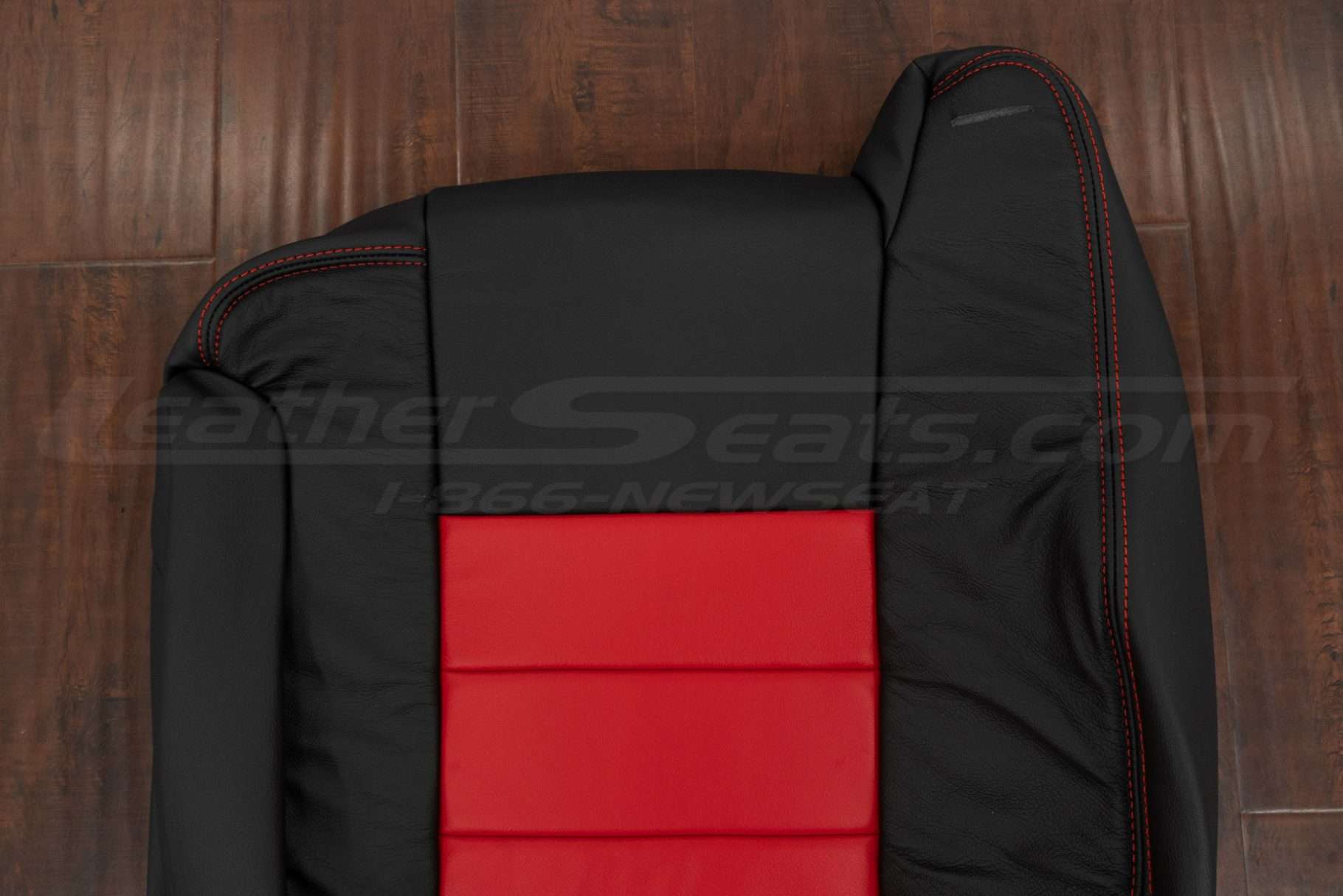 Upper section of leather backrest