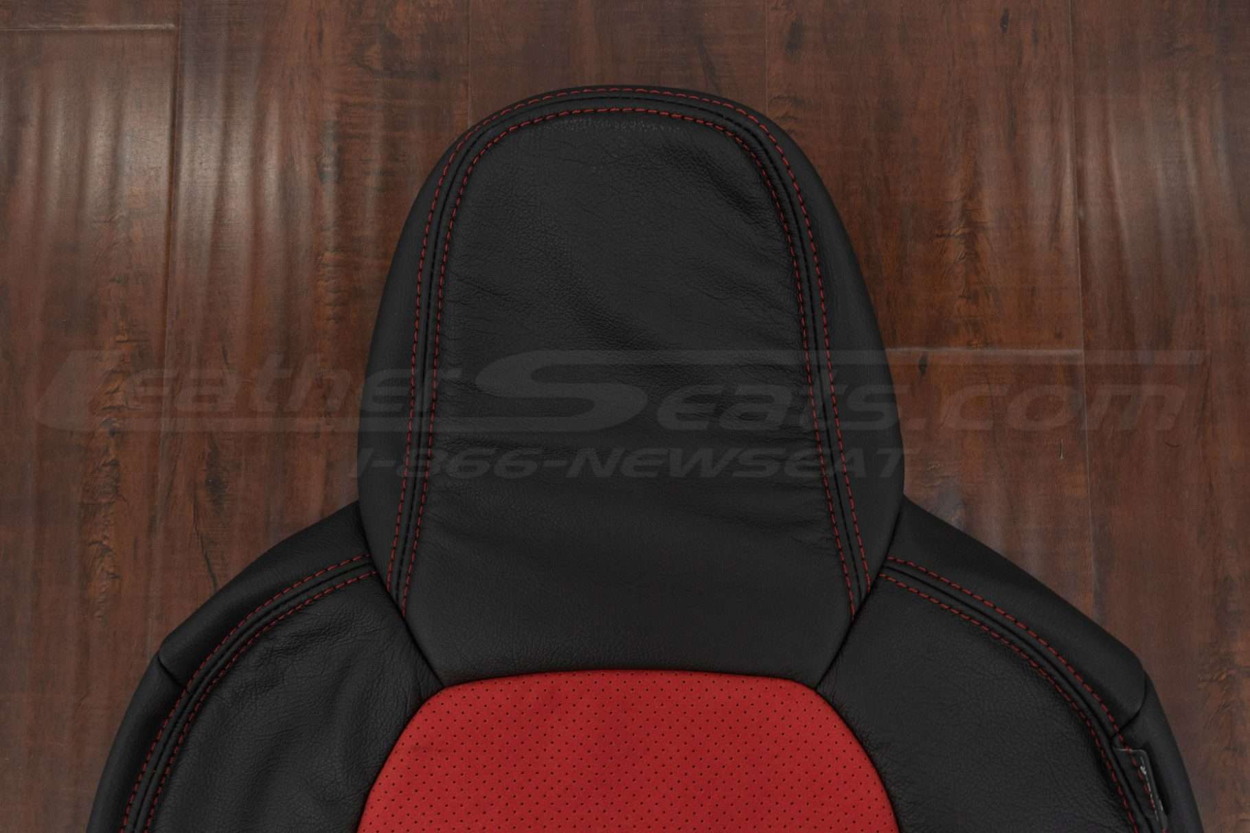 Headrest section of mazda miata backrest upholstery