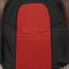 EPerforated Red Synthetic Suede section of backrest upholstery
