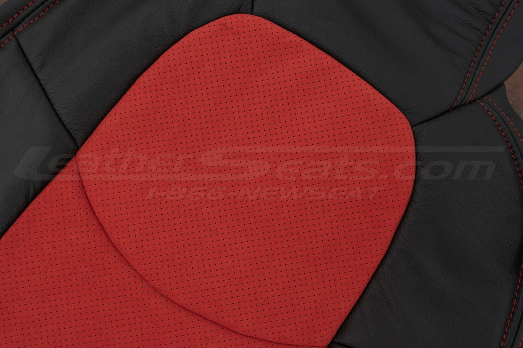 Perforated Synthetic Suede Body close-up and leather texture