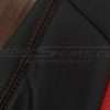 Red double-stitching on Mazda Miata two-tone leather kit