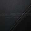 Contrasting Stone double-stitching on Black leather