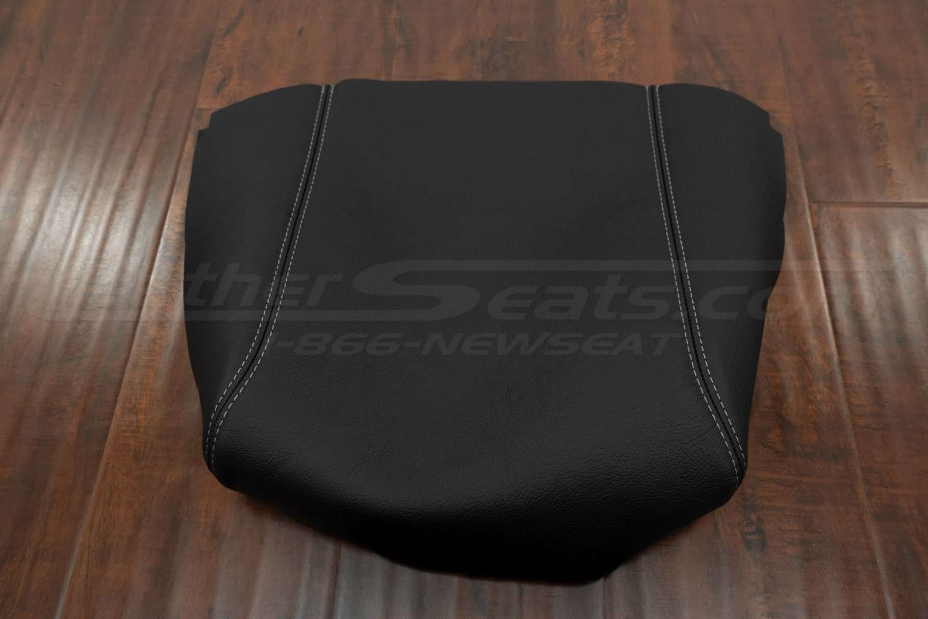 Custom leather console lid upholstery for ford trucks