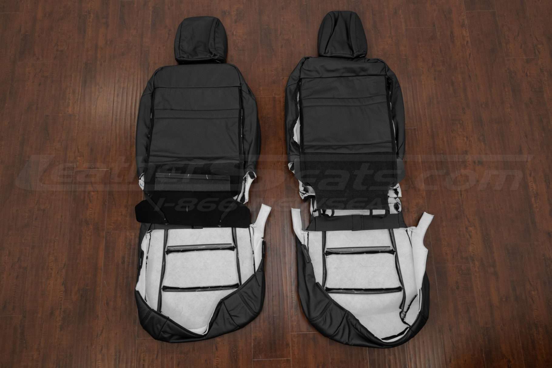 Toyota Tacoma front seat leather upholstery flipped