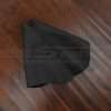 Side view top-down flat lay of toyota tacoma automatic leather shift boot upholstery