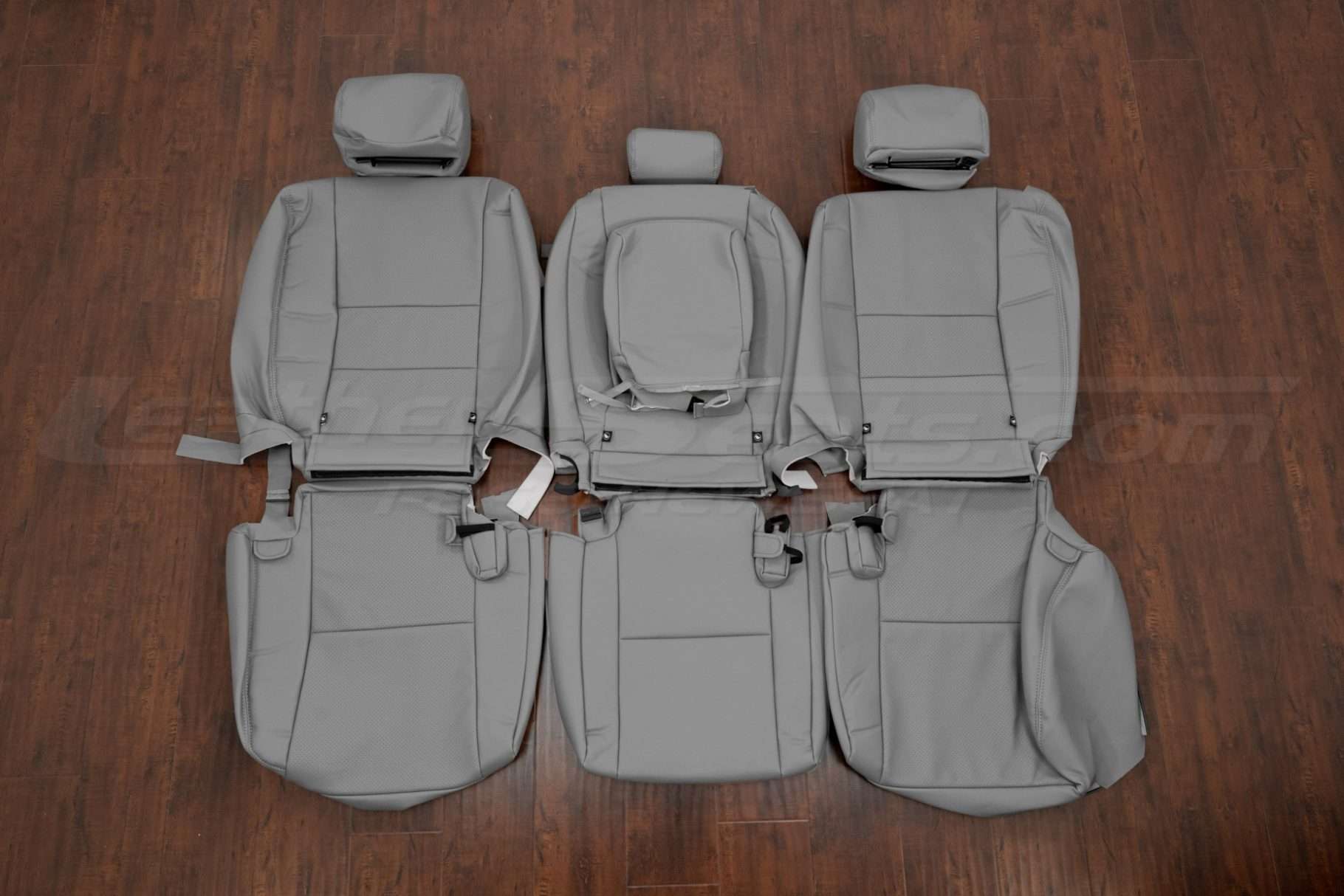2015-2022 Toyota Sequioua leather seat covers - Ice Grey - Middle row upholstery with armrest