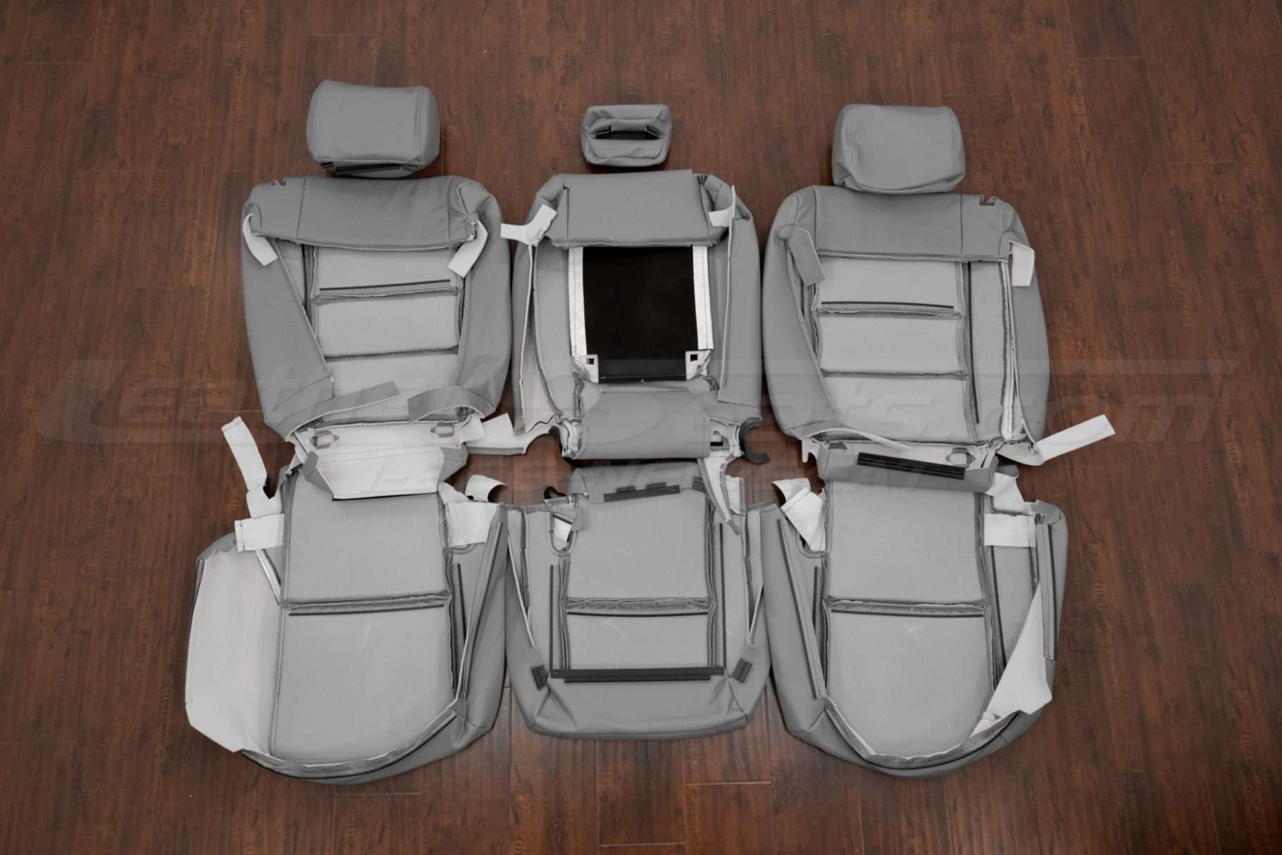Middle row toyota sequoia leather seat upholstery kit - flipped
