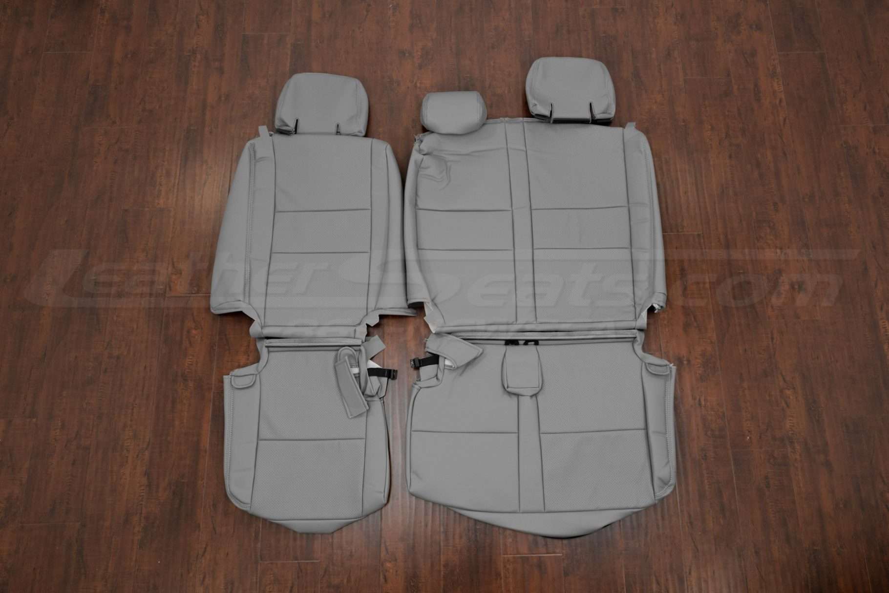Toyota Sequoia aftermarket leather seat upholstery kit - Ice Grey - third row upholstery