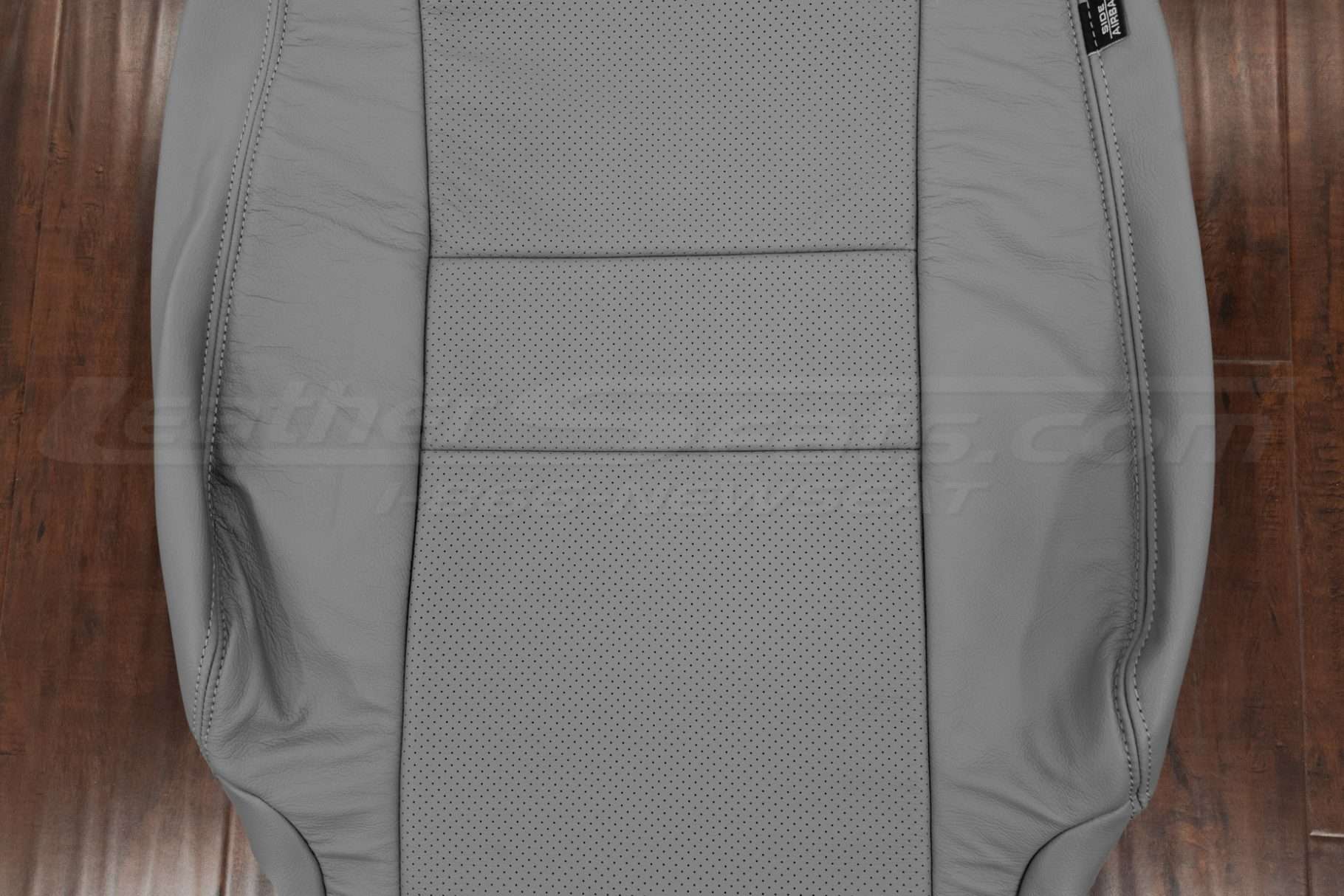 Perforated section of leather backrest