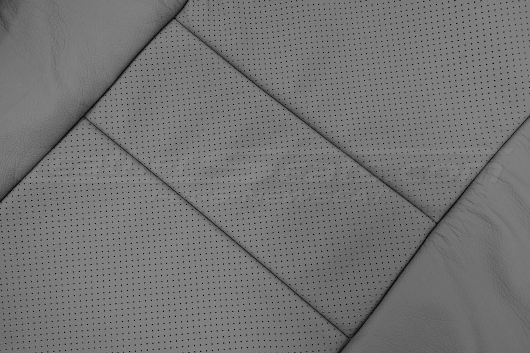 Perforated Body section of backrest close-up