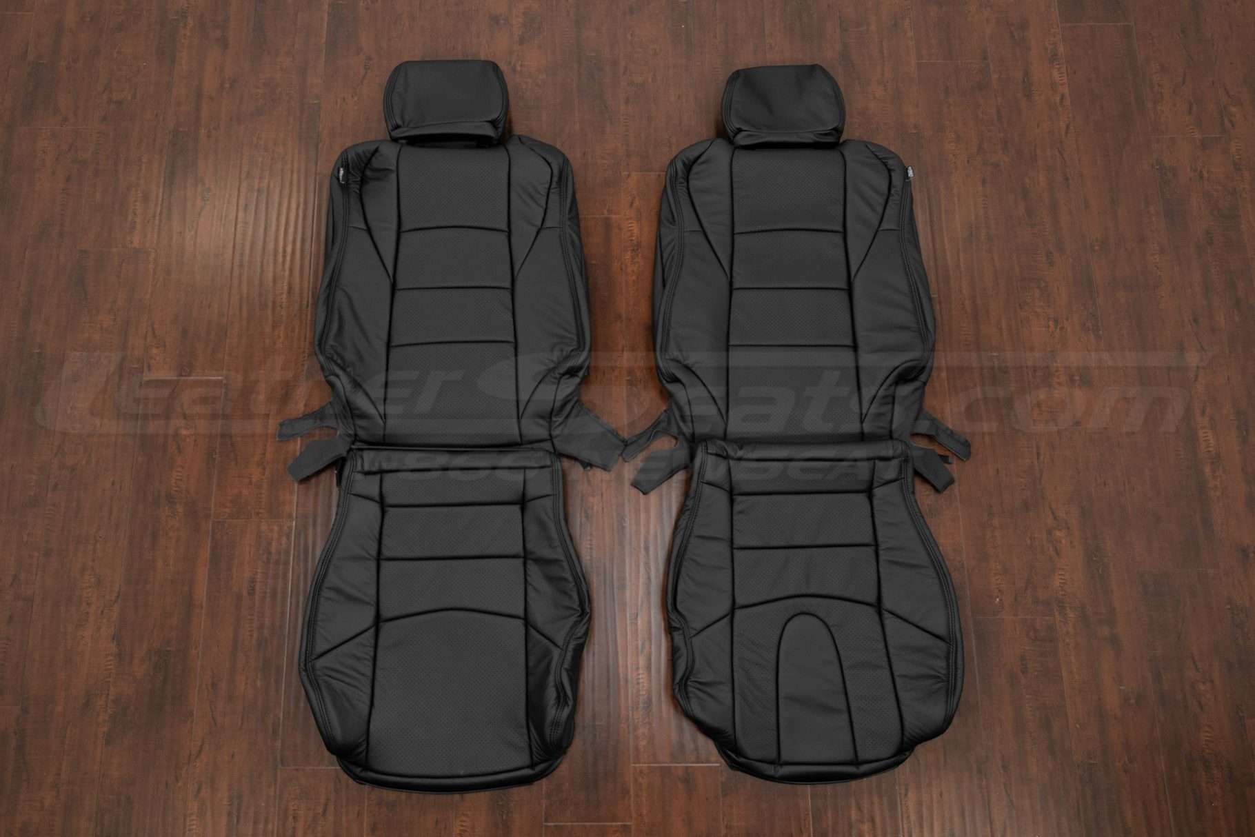 2003-2008 Nissan 350 leather seat upholstery kit - Black - Front seat upholstery