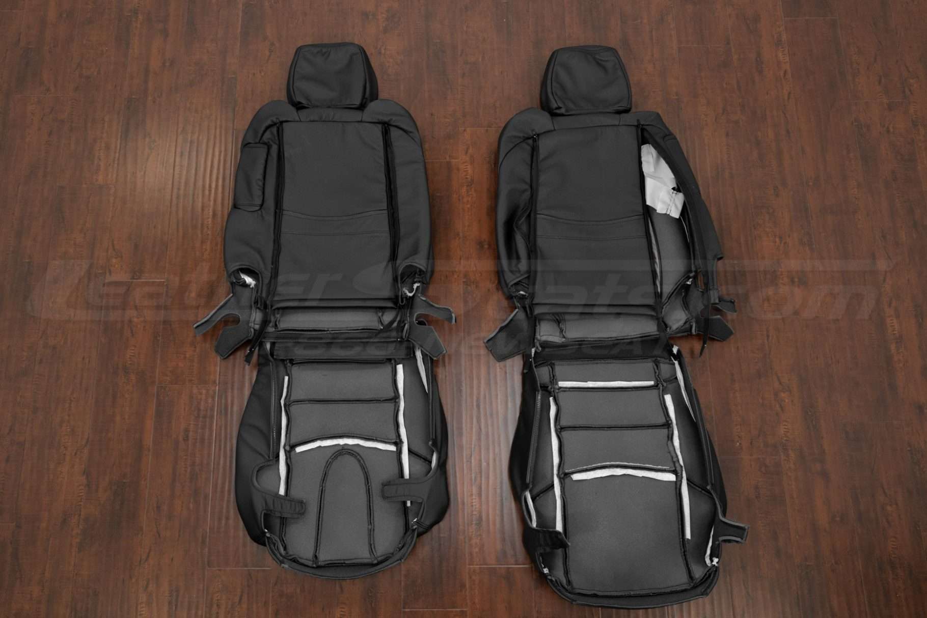 Front seat 350z leather uphosltery flipped