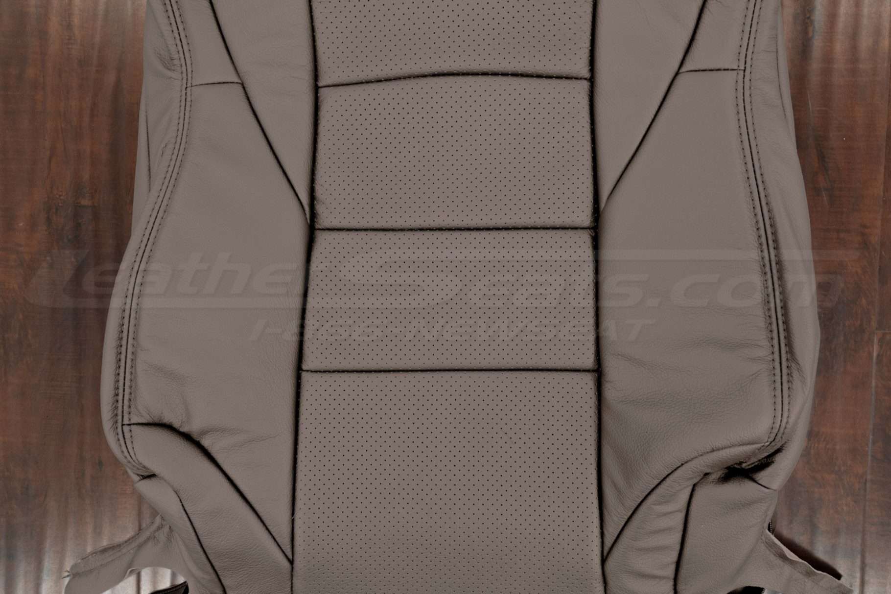 Perforated Body section of leather puddy backrest upholstery