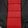 Perforated Bright Red Body section of leather backrest upholstery