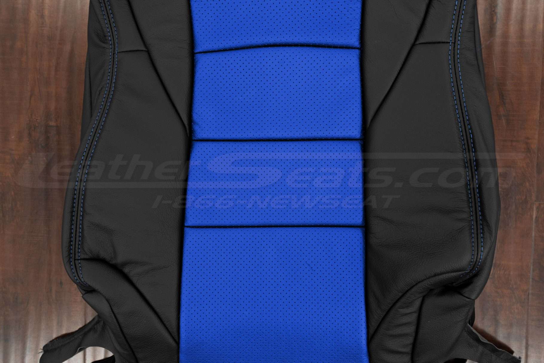 Nissan 350z Perforated Cobalt body section of backrest upholstery