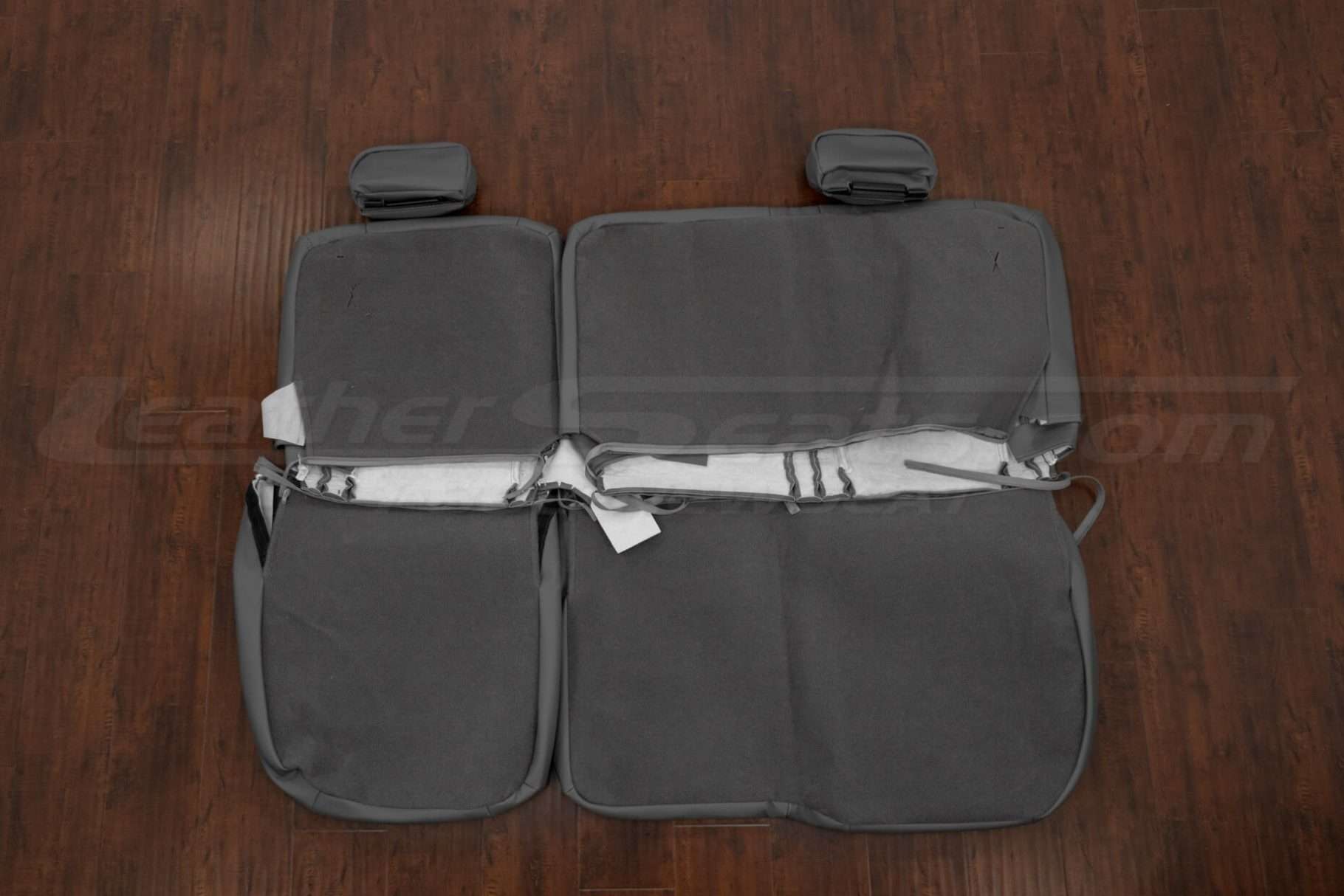 Rear seat leater upholstery flipped