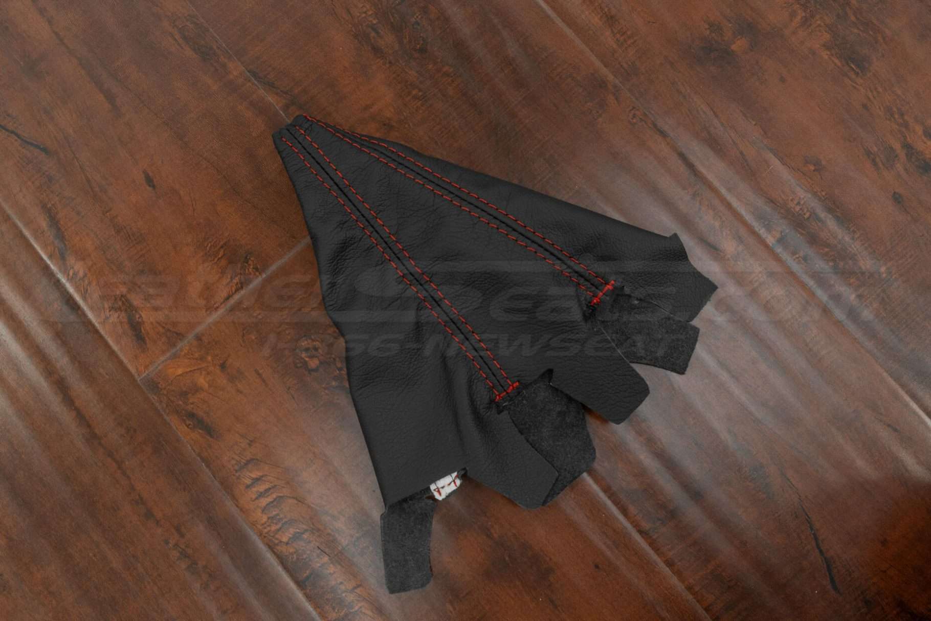 Top-down view of flat laying Acura RSX shift boot upholstery