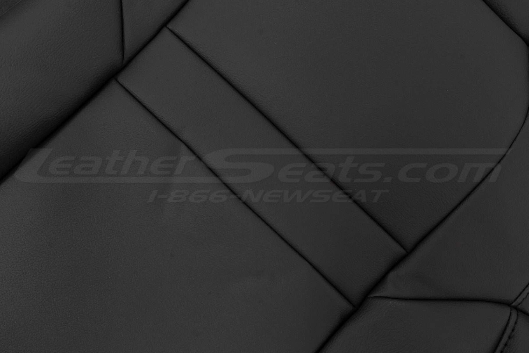 Dark Graphite leather backrest close-up - leather texture