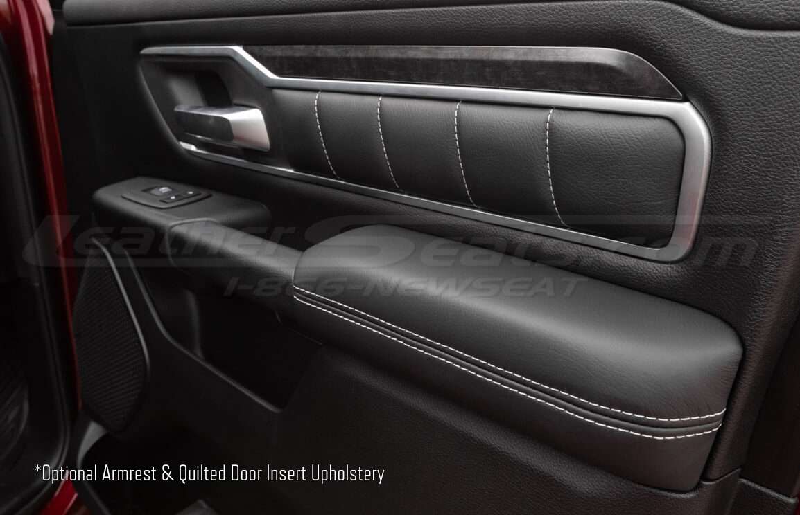 2019-2024 Dodge ram Trucks with leather door armrest and quilted door inserts