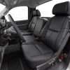 2007-2013 Chevrolet Silverado Regular Cab with installed black leather seats - Front driver side with jump seat up