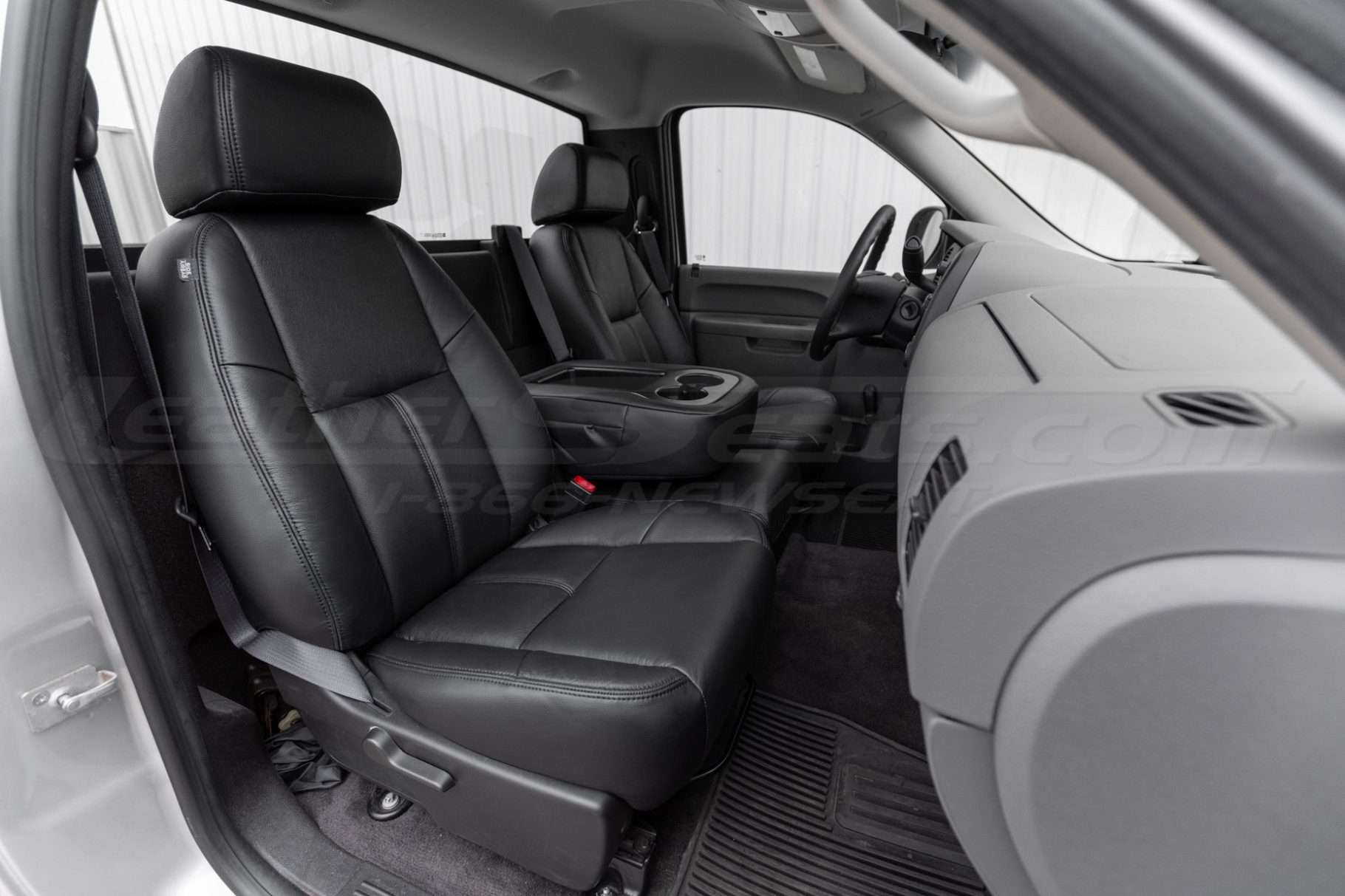 Aftermarket leather seats installed for Chevy Silverado Reg Cab