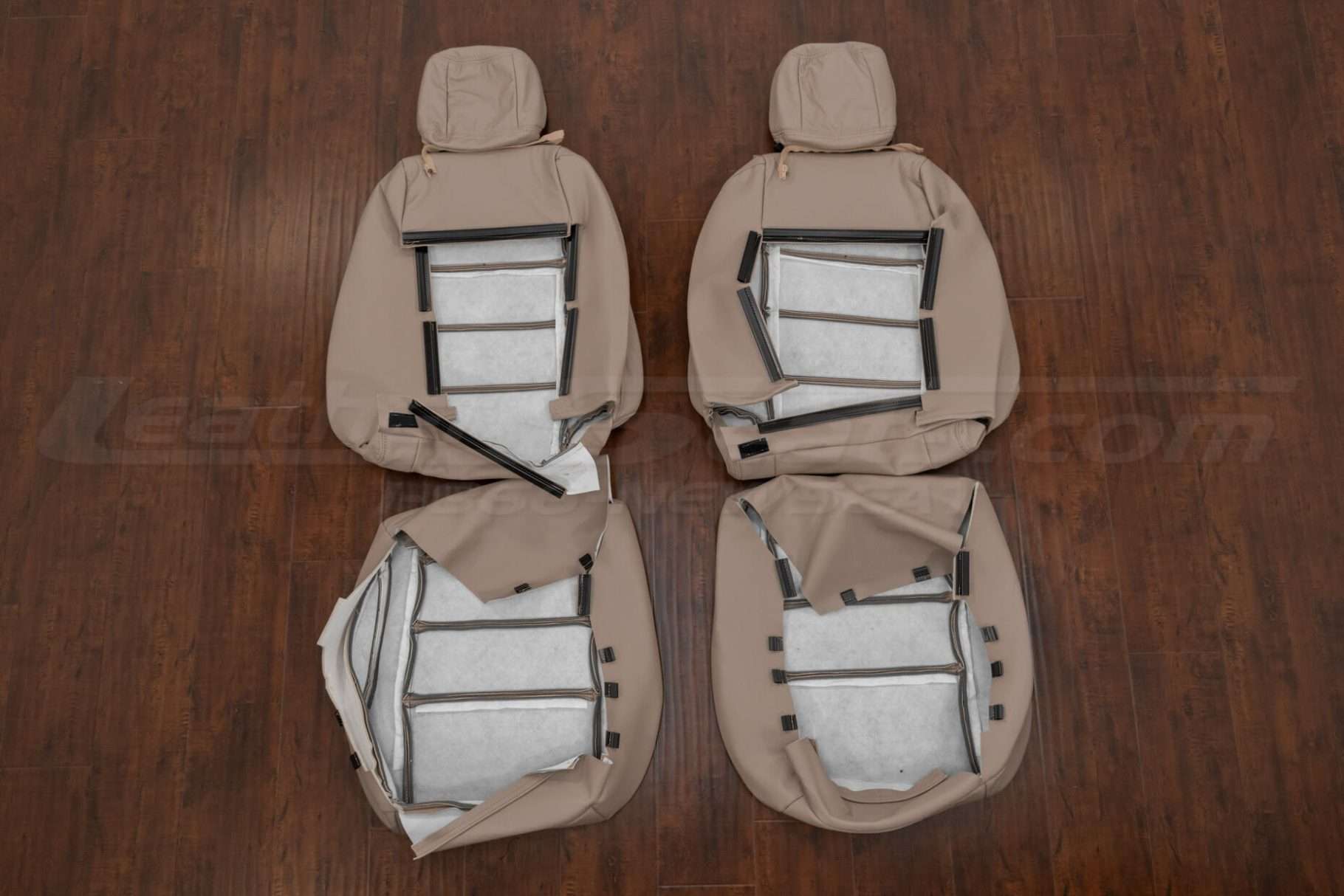 Front seat leather upholstery flipped