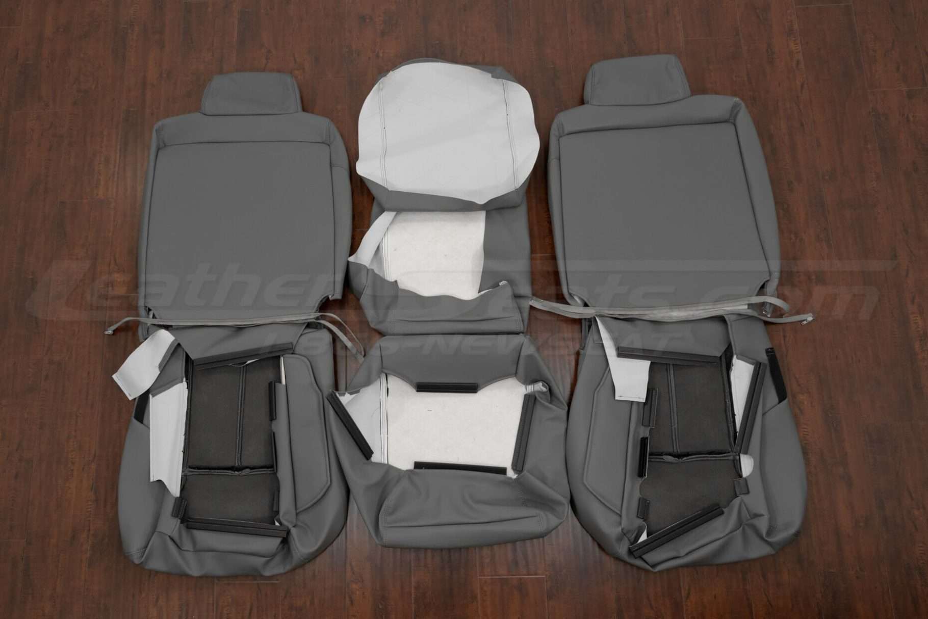 Front seat 40/20/40 leahteru pholstery flipped