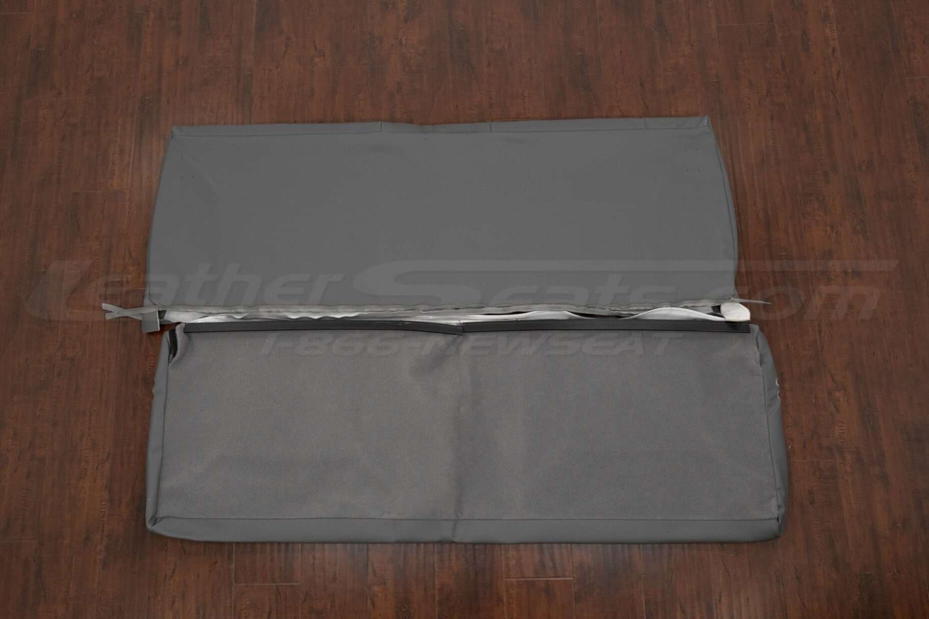 Rear seat leather upholstery flipped