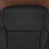 Upper section of black leather backrest