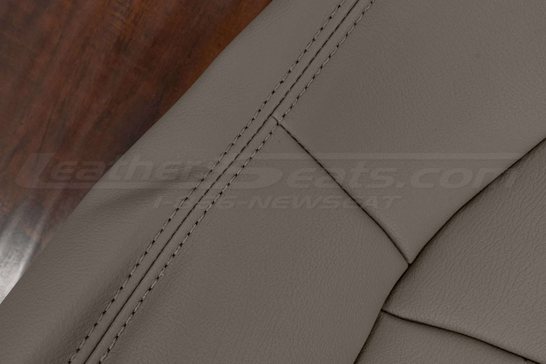 Matching beach stitching on beach leather