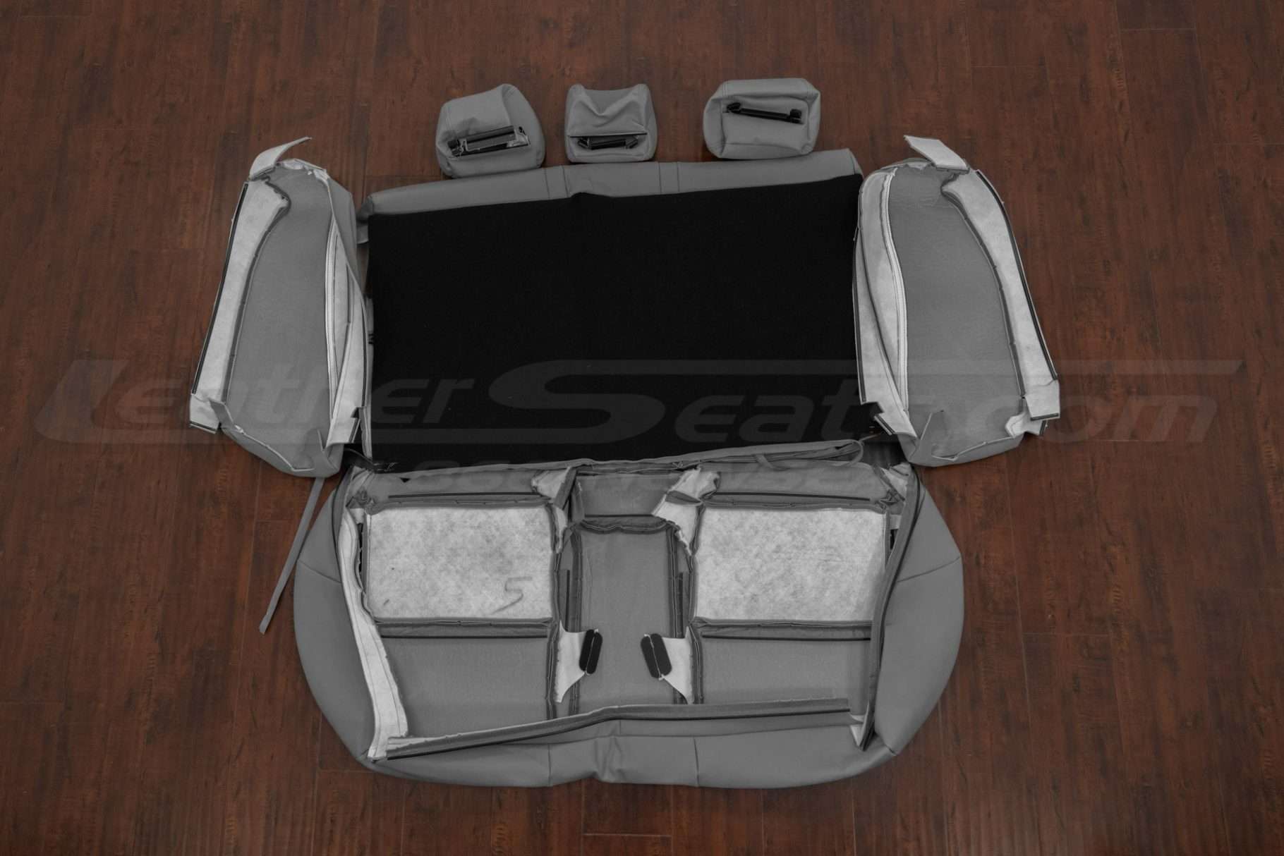 2011 Honda Civic aftermarket leather seat upholstery - Rear seat upholsttery and bolsters flipped