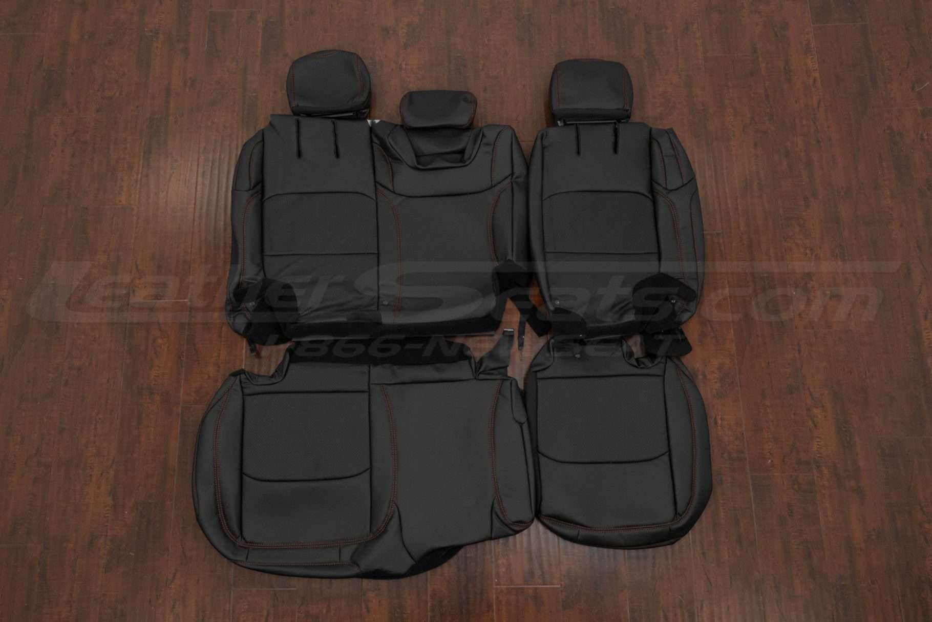2018-2024 Jeep Wrangler aftermarket leather sat interior kit- black -rear seat upholstery kit