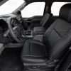2017-2022 Ford SuperDuty custom black leather seats with silver stitching - Front driver seat