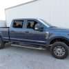 2017 Ford F-250 blue exterior with black leather seats