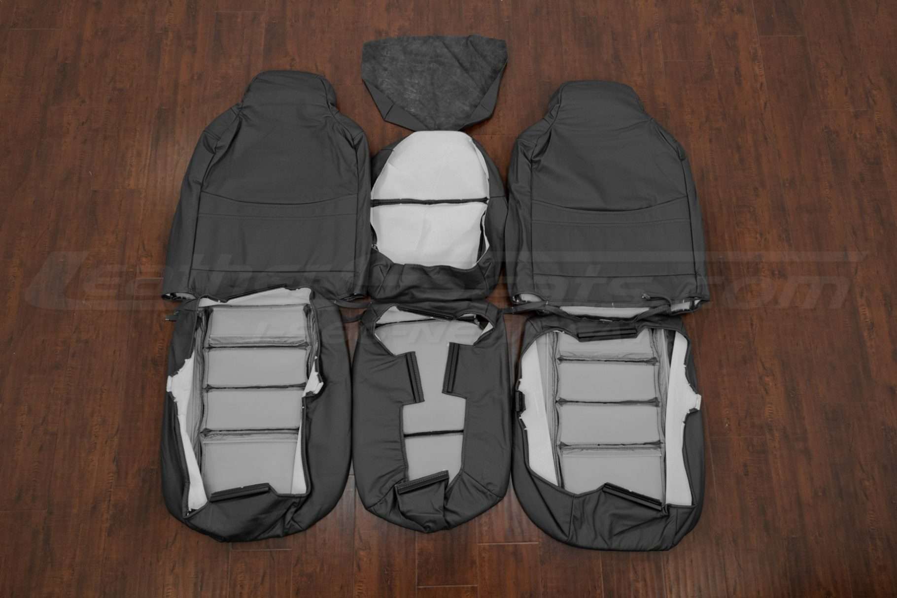 Front seat 40/20/40 leather upholstery kit flipped