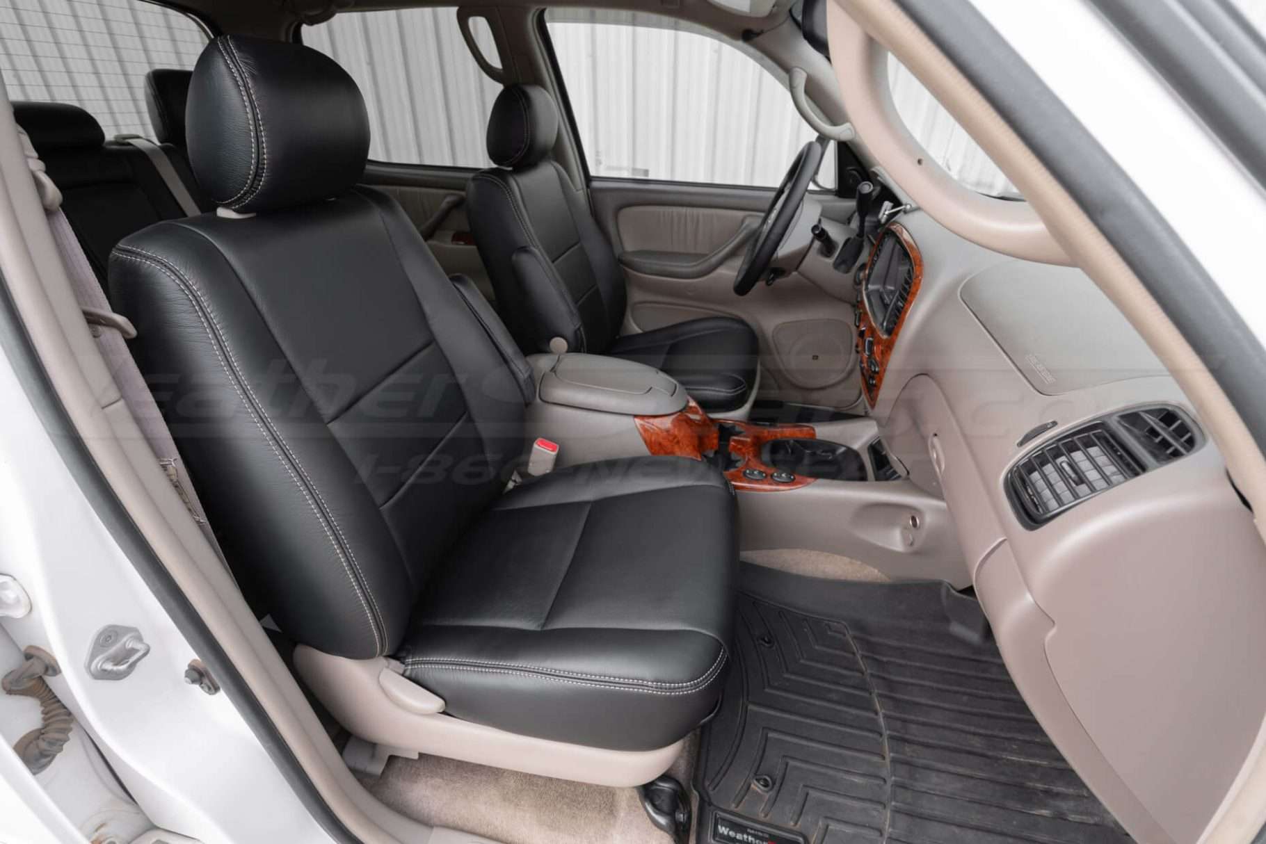 Toyota Tundra Limited with installed aftermarket leather seats in black - Front passenger