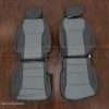 2023-2025 Ford SuperDuty aftermarket leather seat interior kit - Charcoal/Crater GFrey - Front seat upholstery low back bucket seats