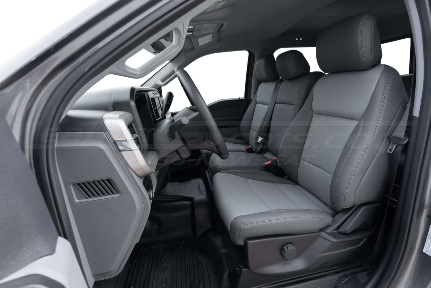 2023-2025 Ford F-250/ F-350 / F-450 custom aftermarket leather seat interior kit - Front seat driver side 40/20/40 seat configuration