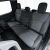 2023-2025 Ford SuperDuty with installed custom leather seat kit - Charcoal/Crater Grey - Rear seats driver side