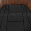 Upper section of leather backrest upholstery with perforated body section