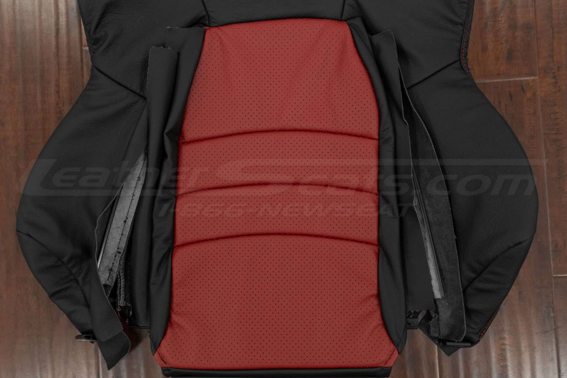 Perforated Combo section of leather backrest upholstery