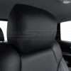 Toyota Tundra black leather headrest close-up