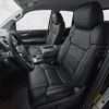 2014-2021 Toyota Tundra with aftermarket black leather seat covers installed - front driver seat