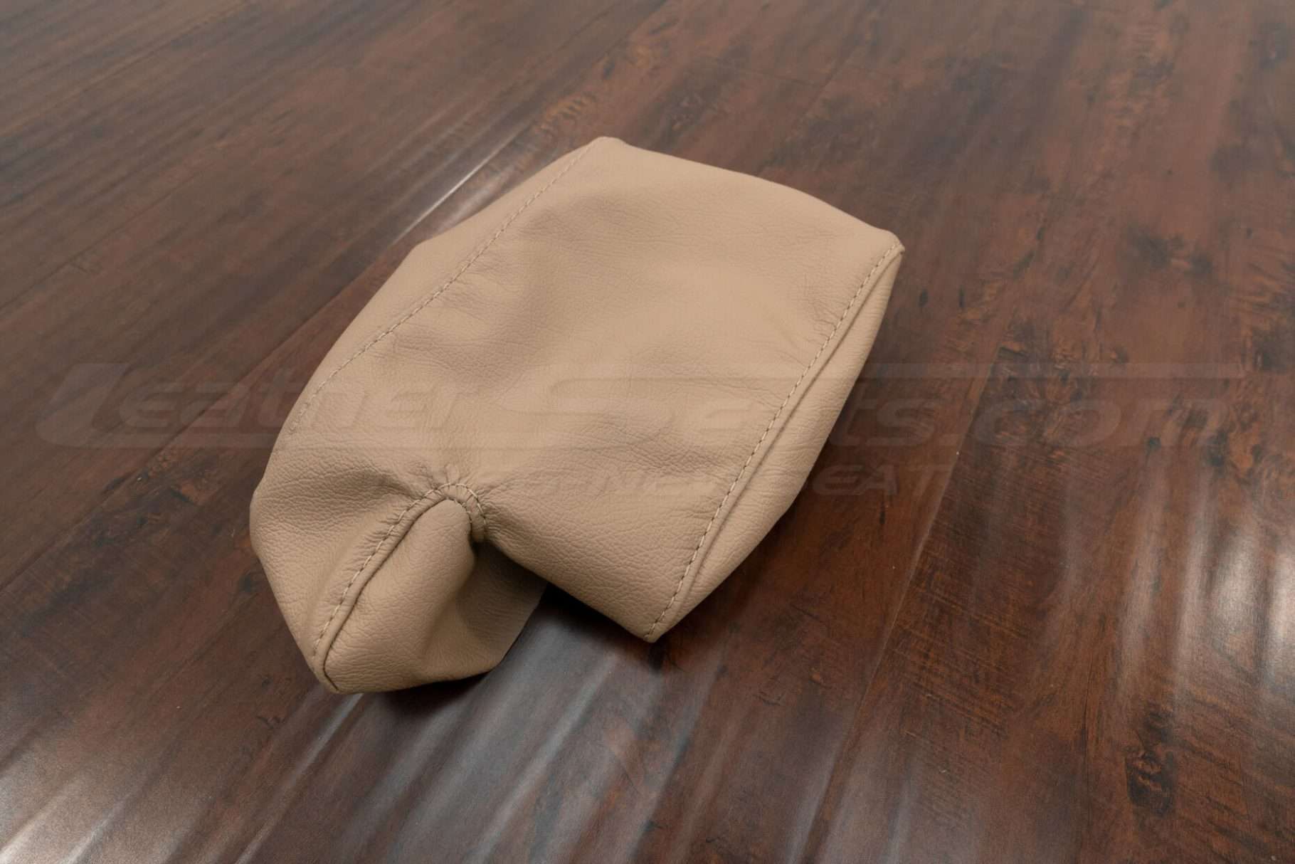 Flat lay side view of BMW 3 series console lid cover upholstery
