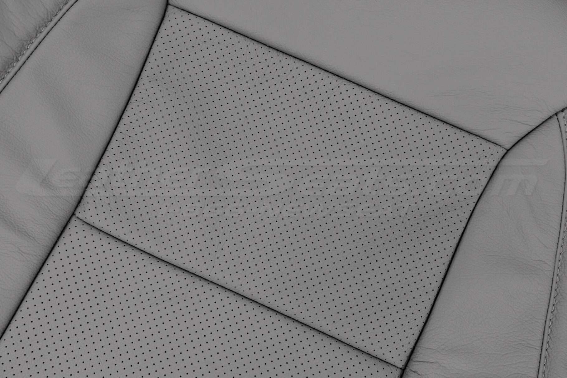 Perforated combo leather texture close-up