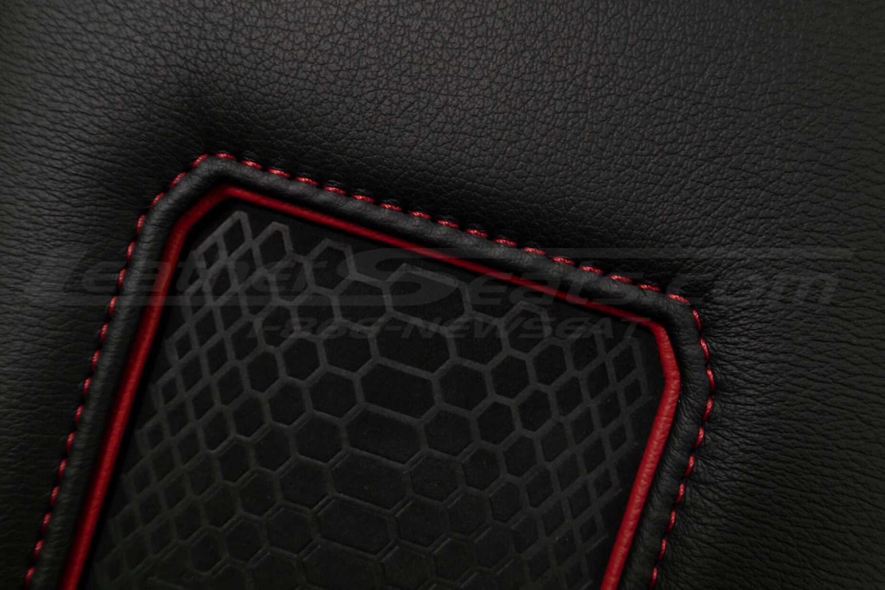Red stitching and Red Trim ring for ford f-150 charging console
